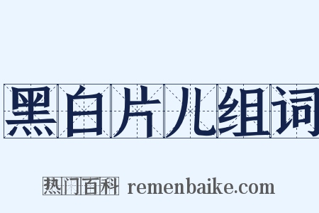 黑白片儿组词是什么意思的图片